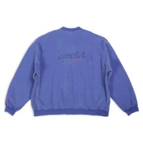 Handgetekend oversized sweatshirt met Political Campaign “Blue” 720428TNVE84119