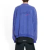 Handgetekend oversized sweatshirt met Political Campaign “Blue” 720428TNVE84119