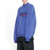 Handgetekend oversized sweatshirt met Political Campaign “Blue” 720428TNVE84119