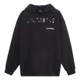 Handgetekende Balenciaga-hoodie, medium pasvorm “Zwart” 600583TOVO61070