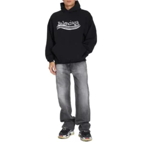 Handgetekende Hoodie voor Political Campaign “Zwart” 739024TNVE91197