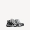 Heren Runner sneaker in grijs/wit/zwart
