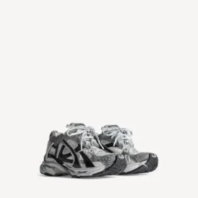 Heren Runner sneaker in grijs/wit/zwart