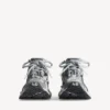 Heren Runner sneaker in grijs/wit/zwart