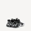 Heren Runner sneaker in zwart/zilver