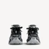 Heren Runner sneaker in zwart/zilver