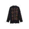 Heavy Metal T-shirt met lange mouwen, oversized pasvorm “Black Faded” 739783TOVE11055