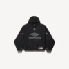 Heren 3b voetbal-hoodie in zwart/antraciet