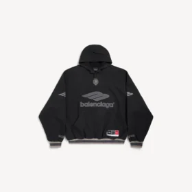 Heren 3b voetbal-hoodie in zwart/antraciet