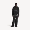 Heren 3b voetbal-hoodie in zwart/antraciet