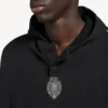 Heren 3b voetbal-hoodie in zwart/antraciet