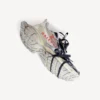 Heren 3XL sneaker met gesplitst logo in eierschaal/rood/marineblauw