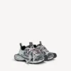 Heren 3XL sneaker met gesplitst logo in wit/marineblauw/grijs