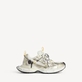 Heren 3XL Sneakers met bedeltjes in wit/geel/zilver/zwart