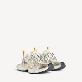 Heren 3XL Sneakers met bedeltjes in wit/geel/zilver/zwart