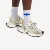 Heren 3XL Sneakers met bedeltjes in wit/geel/zilver/zwart