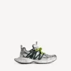 Heren 3XL Sneakers met veters in grijs/neongeel