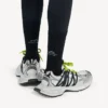 Heren 3XL Sneakers met veters in grijs/neongeel