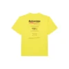 Heren Balenciaga Dry Cleaning Boxy Logo-print Loszittend Korte mouw Geel 651795TKVF87175