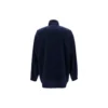 Heren Balenciaga-jas met logo, rits en opstaande kraag, blauw 622002TIO508065