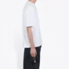 Heren Balenciaga-logo print, comfortabel T-shirt met korte mouwen, wit 612966TIV549040