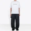 Heren Balenciaga-logo print, comfortabel T-shirt met korte mouwen, wit 612966TIV549040