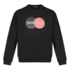 Heren Balenciaga met logopatroon, ronde hals, lange mouwen, zwart 583258TIV801000