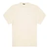 Heren Balenciaga T-shirt met geborduurd logo, ronde hals en korte mouwen, crèmekleurig wit 641614TJV829757