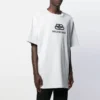 Heren Balenciaga T-shirt met logo-opdruk, ronde hals en korte mouwen, wit 583214TFV652569