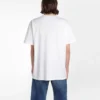 Heren Balenciaga T-shirt met logo-print, ronde hals en korte mouwen, wit 556150TYK239000