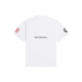 Heren Balenciaga x NASA Crossover FW21 losvallend met ronde hals en korte mouwen, wit 651795TKVD79040 Heren Balenciaga x NASA Crossover FW21 losvallend met ronde hals en korte mouwen, wit 651795TKVD79040
