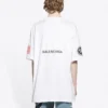 Heren Balenciaga x NASA Crossover FW21 losvallend met ronde hals en korte mouwen, wit 651795TKVD79040