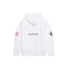 Heren Balenciaga x NASA FW21 Crossover Logo katoenen klassieke hoodie met capuchon, los model, lange mouwen, wit 651799TKVD89040