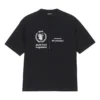 Heren Balenciaga x WFP 1e generatie pullover met crossover-print en logo, ronde hals en korte mouwen, zwart 612966THV841000