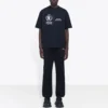 Heren Balenciaga x WFP 1e generatie pullover met crossover-print en logo, ronde hals en korte mouwen, zwart 612966THV841000
