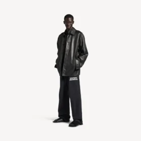Heren-carcoat jas in zwart