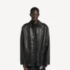 Heren-carcoat jas in zwart