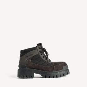 Lage combat-laars voor dames in bruin/zwart