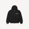 Heren DIY Balenciaga Back hoodie met ritssluiting en normale pasvorm  in zwart