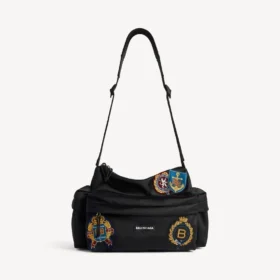 Heren Explorer multipocket weekendtas small in zwart/multicolor