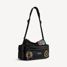 Heren Explorer multipocket weekendtas small in zwart/multicolor