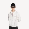 Heren hoodie met rits en capuchon in wit
