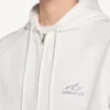 Heren hoodie met rits en capuchon in wit