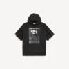 Heren hoodie ‘The Song of the Highest Tower’ met afgeknipte mouwen in zwart