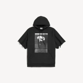 Heren hoodie ‘The Song of the Highest Tower’ met afgeknipte mouwen in zwart
