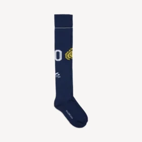 Heren lange sokken met marine-embleem in marineblauw