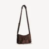 Heren Le City messenger-tas met klep, klein, in licht espresso