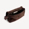 Heren Le City messenger-tas met klep, klein, in licht espresso