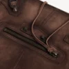 Heren Le City messenger-tas met klep, klein, in licht espresso