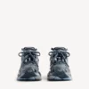 Heren Runner sneaker in grijs/marineblauw/lichtblauw